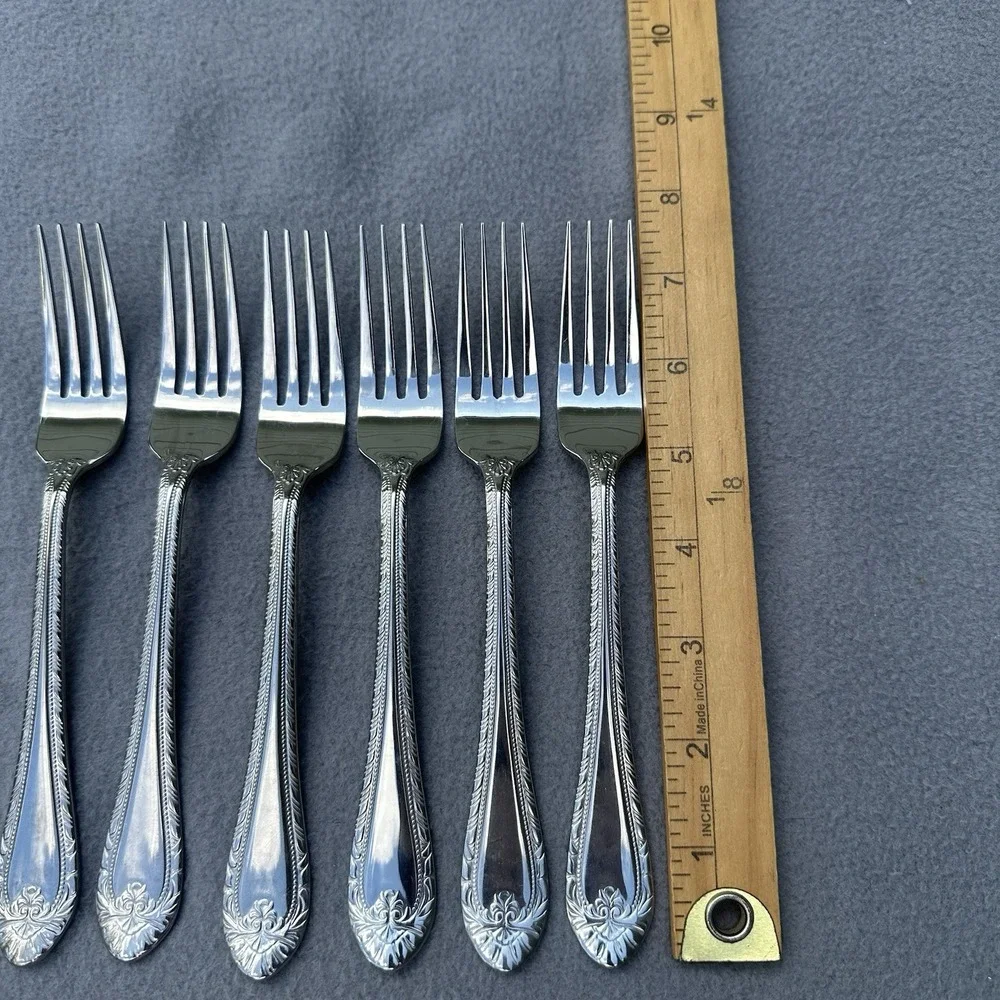 6 Reed & Barton Royal Britannia Dinner Forks Select Stainless Flatware